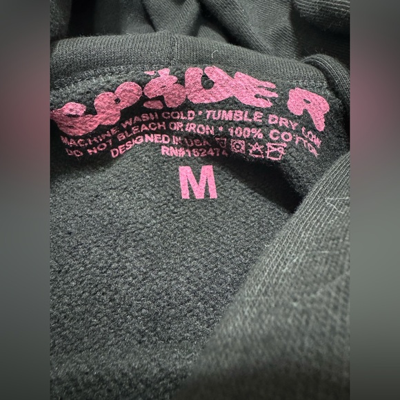 Spider clothing Pink Black Sp5der Hoodie - Picture 5 of 6